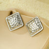 Wholesale Minimalist Stainless Steel Square Earrings With Electroplating For Women