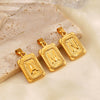 Wholesale Minimalist Stainless Steel Square Letter Pendant Necklace Accessories