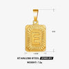 Wholesale Minimalist Stainless Steel Square Letter Pendant Necklace Accessories