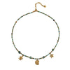 Wholesale Minimalist Star Shaped Pendant Clavicle Chain Necklace With Czech Beads Optimized Turquoise And Titanium Steel Electroplated