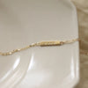 Wholesale Minimalist Sterling Silver Women's Bracelet With English Letters 14K Gold Plated