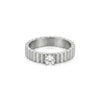 Wholesale Minimalist Style Electroplated Line Pattern Titanium Steel Ring Jewelry
