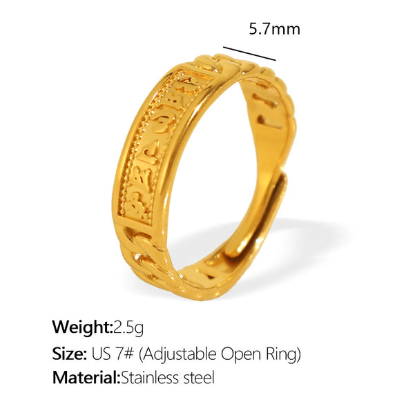 Wholesale Minimalist Style Geometric Line Ring 316L Stainless Steel Electroplated Women's
