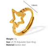 Wholesale Minimalist Style Geometric Line Ring 316L Stainless Steel Electroplated Women's