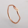 Wholesale Minimalist Titanium Steel Drop Shape Diamond Ring With Electroplating For Female