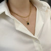 Wholesale Minimalist Titanium Steel Geometric Doublelayer Necklace For Women Light Luxury Water Chain Design