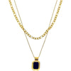 Wholesale Minimalist Titanium Steel Geometric Doublelayer Necklace For Women Light Luxury Water Chain Design