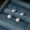 Wholesale Minimalist Unisex Steamed Bun Round Natural Freshwater Pearl S925 Silver Painless Ear Clip With Silicone Ear Buckle