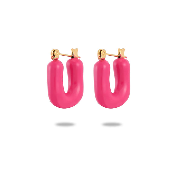 Wholesale Minimalist Ushaped Electroplated Stainless Steel Earrings For Women
