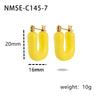 Wholesale Minimalist Ushaped Electroplated Stainless Steel Earrings For Women