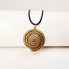 Wholesale Minimalist Waxed Leather Rope Natural Conch Shell Necklaces With Electroplated Gold Edge