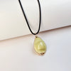 Wholesale Minimalist Waxed Leather Rope Natural Conch Shell Necklaces With Electroplated Gold Edge