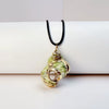 Wholesale Minimalist Waxed Leather Rope Natural Conch Shell Necklaces With Electroplated Gold Edge