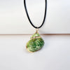 Wholesale Minimalist Waxed Leather Rope Natural Conch Shell Necklaces With Electroplated Gold Edge