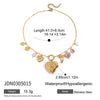 Wholesale Minimalist Women's Stainless Steel Necklace With Geometric Pattern Electroplating Heart Square Butterfly Design O Word Chain