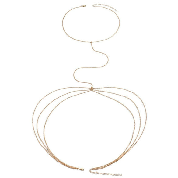 Wholesale Minimalist Zinc Alloy Bikini Metal Chain Waist Chain For Women