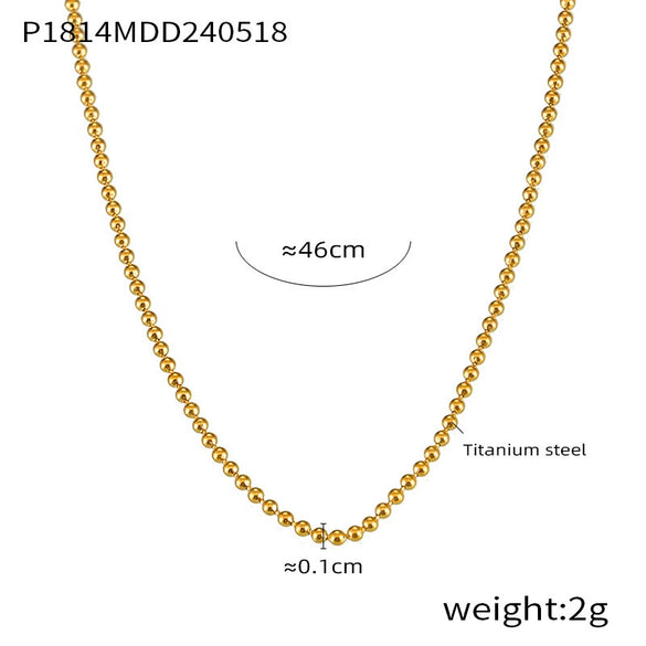 Wholesale Minimalistic Geometric 316L Stainless Steel Goldplated Necklace With Variety Of Chains