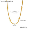Wholesale Minimalistic Geometric 316L Stainless Steel Goldplated Necklace With Variety Of Chains