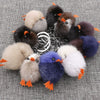 Wholesale Mink Fur Little Duck Key Chain And Bag Pendant