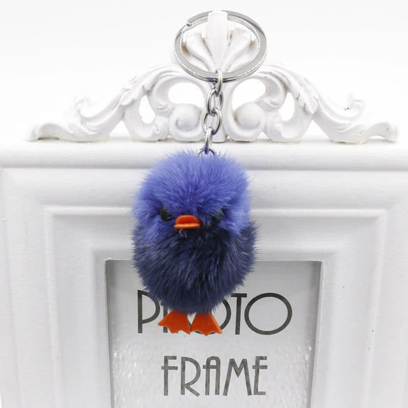 Wholesale Mink Fur Little Duck Key Chain And Bag Pendant
