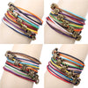 Wholesale Mixed Batch Colorful Wax Rope Bracelet With Animal Beaded And Zodiac Pattern Electroplated Treatment