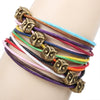 Wholesale Mixed Batch Colorful Wax Rope Bracelet With Animal Beaded And Zodiac Pattern Electroplated Treatment