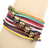 Wholesale Mixed Batch Colorful Wax Rope Bracelet With Animal Beaded And Zodiac Pattern Electroplated Treatment