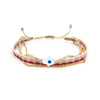 Wholesale Mixed Material Handwoven Geometric Lucky Devil's Eye Women's Bracelet