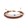 Wholesale Mixed Material Handwoven Geometric Lucky Devil's Eye Women's Bracelet