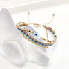 Wholesale Mixed Material Handwoven Geometric Lucky Devil's Eye Women's Bracelet