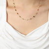 Wholesale Mixed Natural Stone Beaded Necklace And Exquisite Temperament Titanium Steel 18K Gold Plated Electroplated Bracelet For Women
