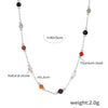 Wholesale Mixed Natural Stone Beaded Necklace And Exquisite Temperament Titanium Steel 18K Gold Plated Electroplated Bracelet For Women