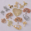 Wholesale Mixed Style Hollow Heart Tree Of Life Coconut Tree Series 18K Gold Plated Copper Pendant Diy Bracelet Necklace Accessories