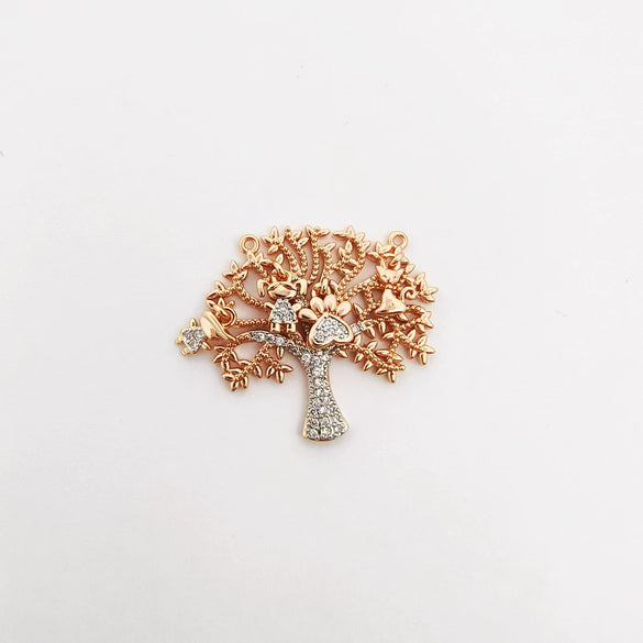 Wholesale Mixed Style Hollow Heart Tree Of Life Coconut Tree Series 18K Gold Plated Copper Pendant Diy Bracelet Necklace Accessories