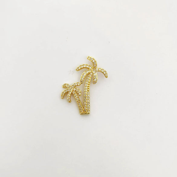 Wholesale Mixed Style Hollow Heart Tree Of Life Coconut Tree Series 18K Gold Plated Copper Pendant Diy Bracelet Necklace Accessories
