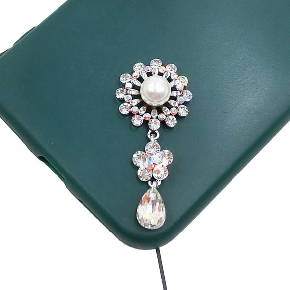 Wholesale Mobile Phone Case Accessories Alloy Pearl Pendant Diamond Series With Electroplating