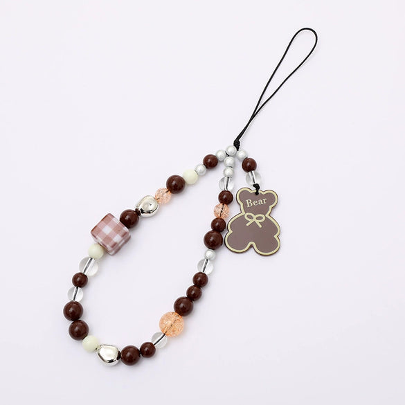 Wholesale Mobile Phone Chain Beaded Handmade With Cute Cartoon Small Animal Patterns For Girls