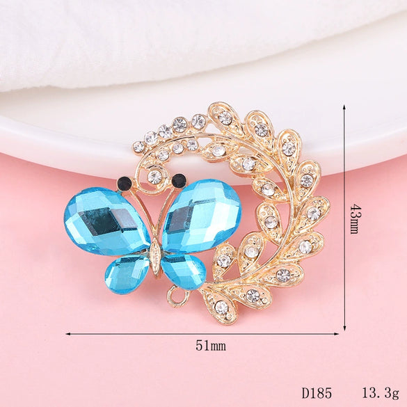 Wholesale Mobile Phone Shell Accessories Alloy Dripping Oil Butterfly Rhinestone Handmade Diamondembedded