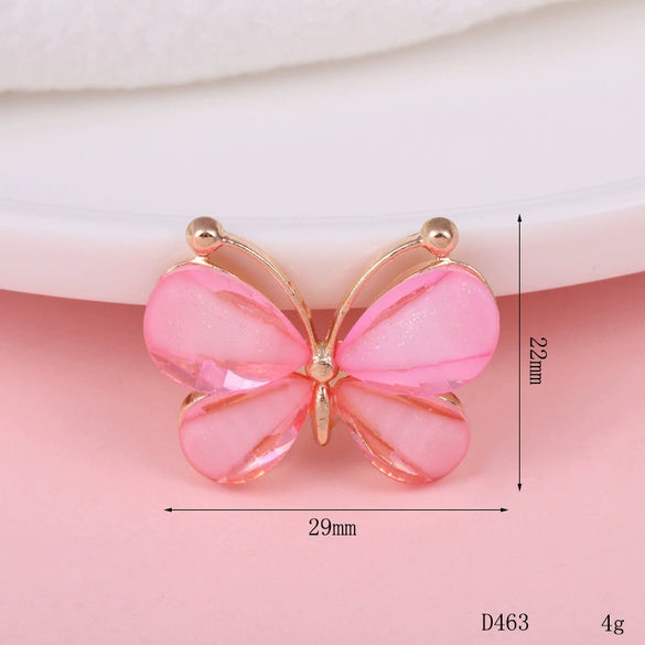 Wholesale Mobile Phone Shell Accessories Alloy Dripping Oil Butterfly Rhinestone Handmade Diamondembedded