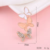Wholesale Mobile Phone Shell Accessories Alloy Dripping Oil Butterfly Rhinestone Handmade Diamondembedded