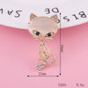 Wholesale Mobile Phone Shell Accessories Alloy Rhinestone Diamond With Cat Head Fox Pattern Electroplated