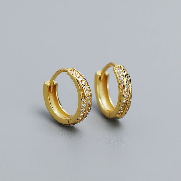 Wholesale Mobius Ear Buckle 925 Silver Geometric Ins Zircon Electroplated Earrings For Women