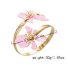 Wholesale Modern Minimalist Alloy Flower Enamel Drip Oil Bracelet For Women