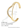 Wholesale Modern Minimalist Geometric Stainless Steel Electroplated Twisted Line Bracelet Jewelry