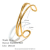 Wholesale Modern Minimalist Geometric Stainless Steel Electroplated Twisted Line Bracelet Jewelry