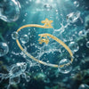 Wholesale Modern Minimalist Starfish And Conch Pattern Iron Electroplated Arm Bracelet Women's Accessory