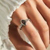 Wholesale Modern S925 Sterling Silver Elegant Geometric Artificial Diamond Ring For Women