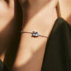 Wholesale Modern S925 Sterling Silver Light Luxury Geometric Heart Shape Inlaid Zircon Bracelet For Women
