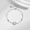 Wholesale Modern S925 Sterling Silver Light Luxury Geometric Heart Shape Inlaid Zircon Bracelet For Women