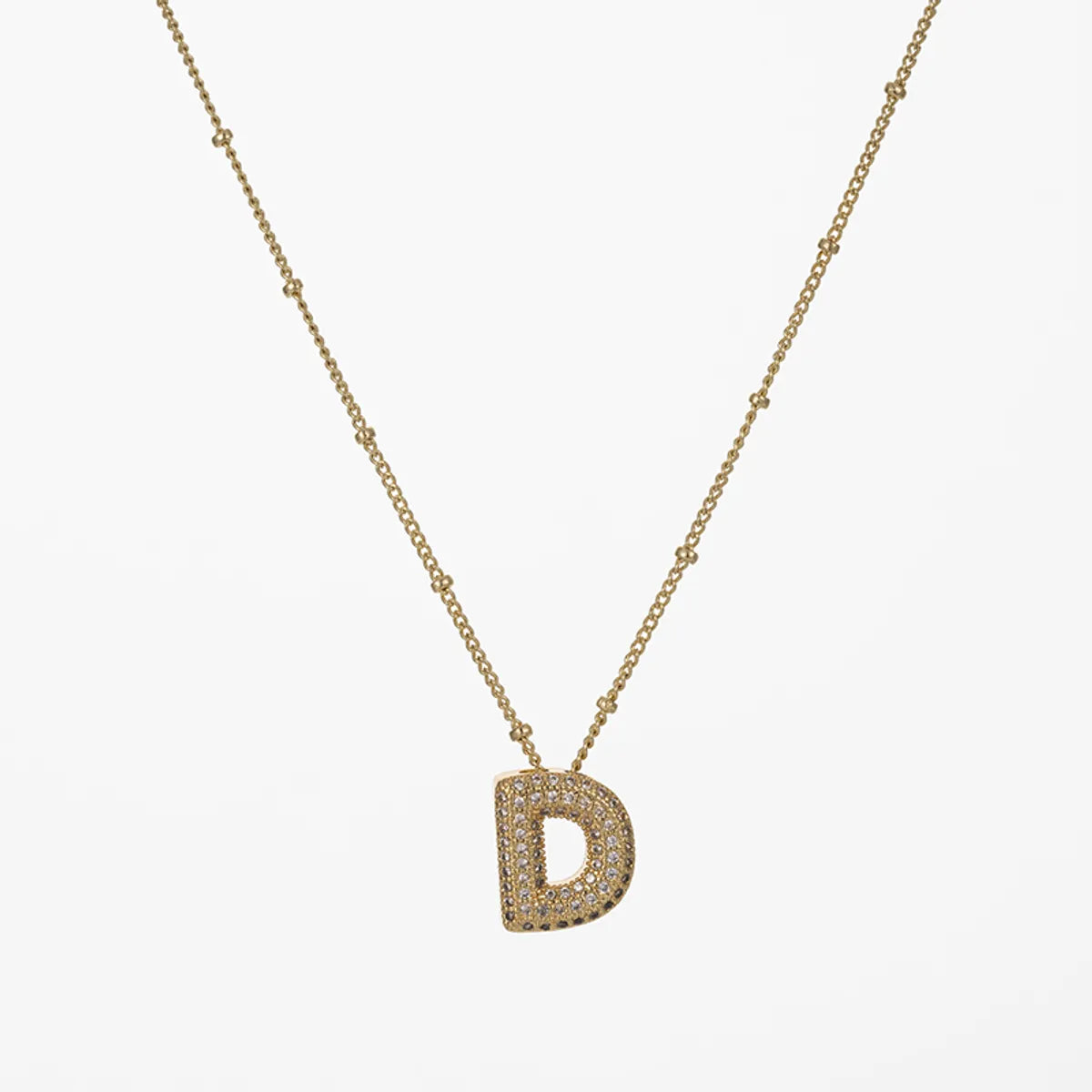 Copper Gold Plated Silver Plated Modern Style Classic Style Letter Copper Pendant Necklace